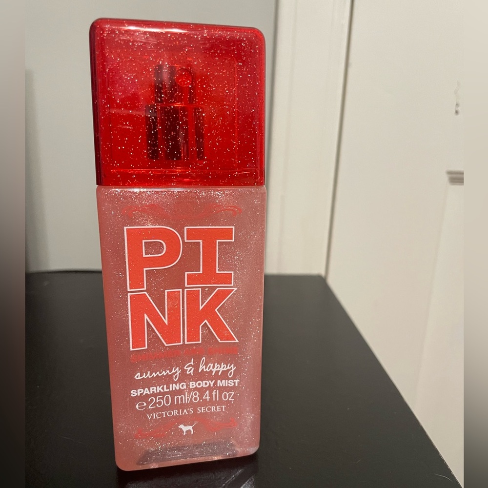 NEW PINK by Victorias Secret 8.4oz Shimmer & Shine Body Mist sunny & happy